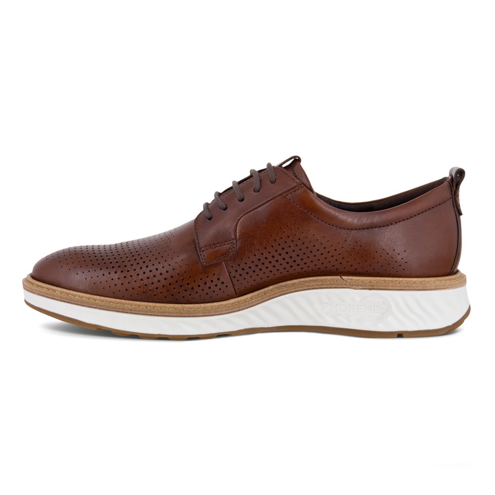 ECCO Mens Derby Shoe Brown - St.1 Hybrid 5-Eyelet - WMX-681950